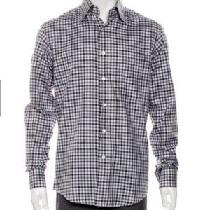 Size XL - David August Egyptian Cotton Bespoke Men's Button Down Shirt.